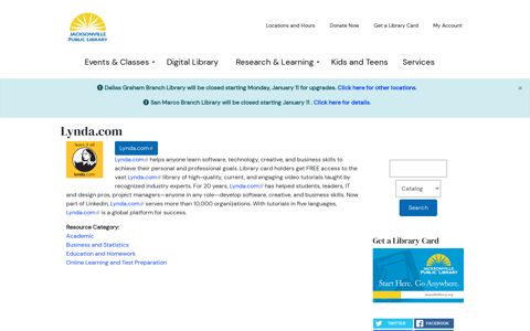 Lynda.com | Jacksonville Public Library