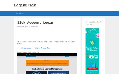 Ilok Account - Ilok.Com - Ilok Sign In - LoginBrain