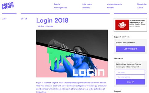 Login 2018 - Neon Moire