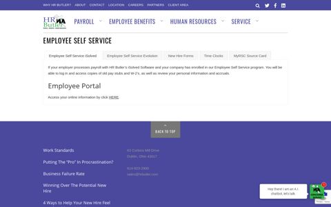 Link to employee self service | HR Butler