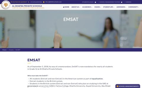 Emsat - Al Dhafra Private Schools, Al Ain