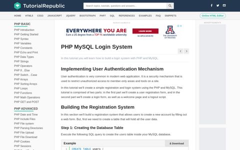 Creating a User Login System with PHP and MySQL - Tutorial ...