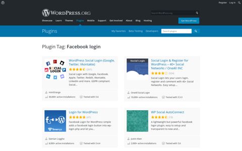 Plugins categorized as facebook login | WordPress.org