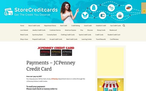 Payments - JCPenney Credit Card How can I pay my bill?