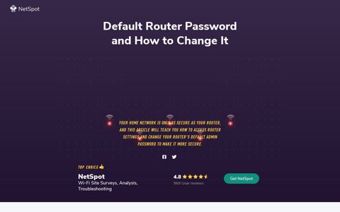 Default Router Password List - 192.168.0.1 - NetSpot