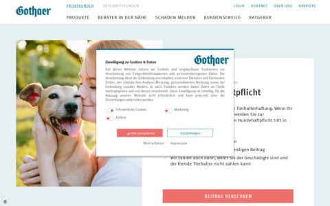 Hundehaftpflicht schon ab 4,17 € | Gothaer