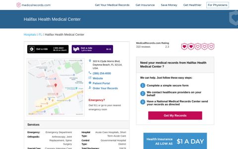 Halifax Health Medical Center | MedicalRecords.com