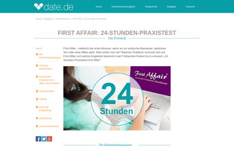 First Affair: 24-Stunden-Praxistest - date.de