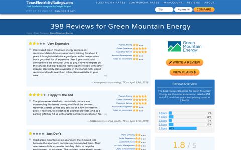 395 Green Mountain Energy Reviews - Page 5