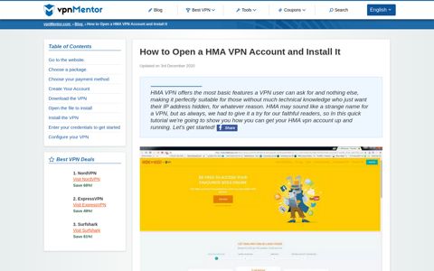 How to Open a HMA VPN Account and Install It - vpnMentor