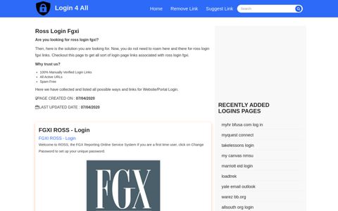 ross login fgxi - Official Login Page [100% Verified] - Login 4 All