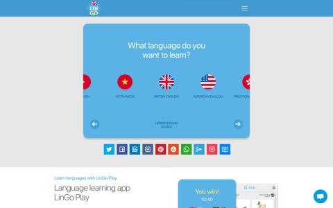 Learn languages online - Language learning app LinGo Play