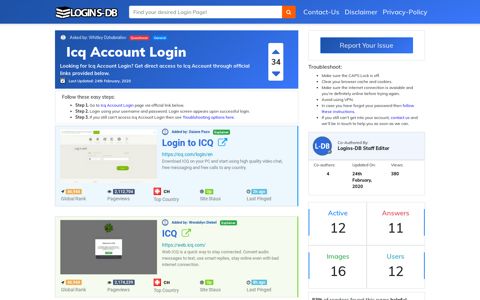 Icq Account Login - Logins-DB