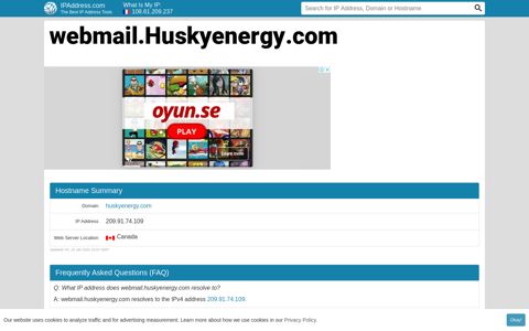 ▷ webmail.Huskyenergy.com : Outlook - Husky Energy Inc.