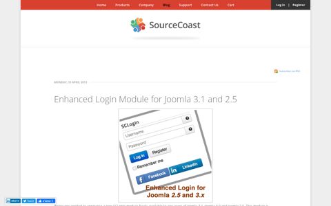 Enhanced Login Module for Joomla 3.1 and 2.5 - Blog ...