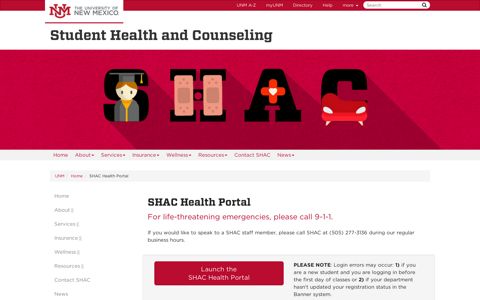 SHAC Health Portal :: Student Health and Counseling | The ...