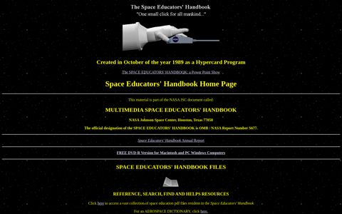 SPACE EDUCATORS' HANDBOOK - ER - NASA