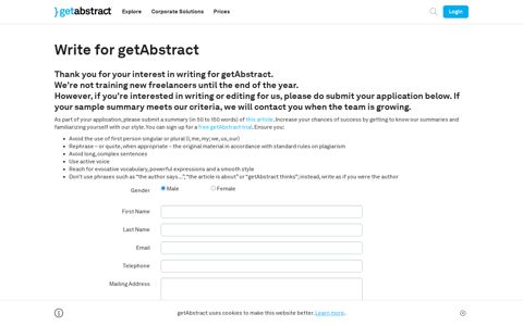 Write for getAbstract