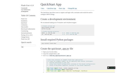 QuickStart App — Flask-User v1.0 documentation