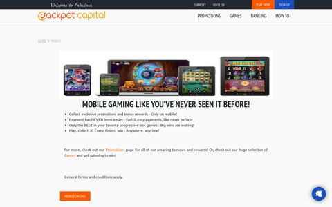 Mobile - Jackpot Capital Online Casino
