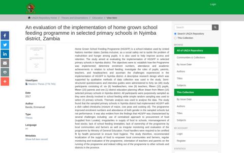 An evaluation of the implementation of home grown school ...