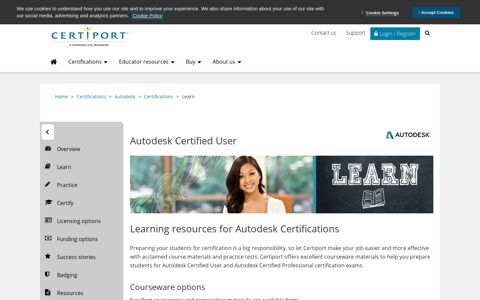 Learn :: Autodesk Certifications :: Certiport