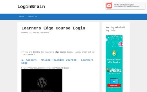 Learners Edge Course Account - Online Teaching Courses ...