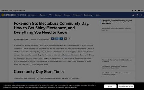 Pokemon Go: Electabuzz Community Day, How to Get Shiny ...
