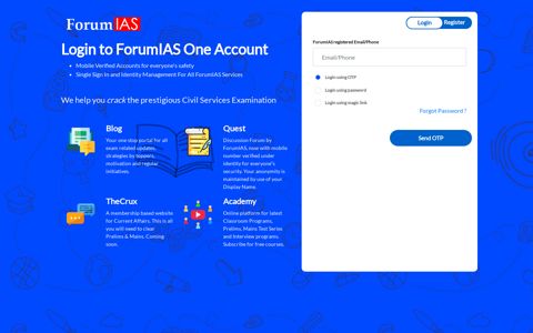 login - registrations - ForumIAS