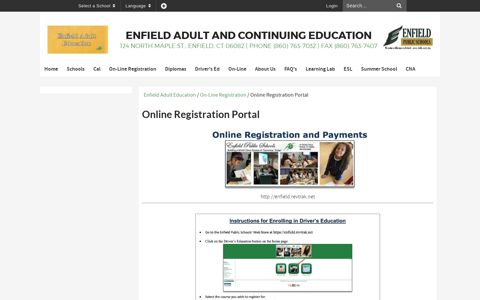 Online Registration Portal - Enfield Adult Education