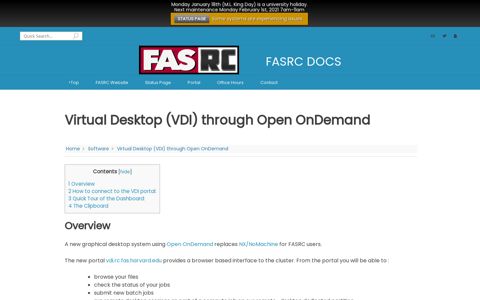 Virtual Desktop (VDI) through Open OnDemand – FASRC DOCS