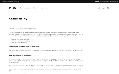 Ambassador FAQ – FNX