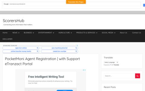 PocketMoni Agent Registration | with Support eTranzact Portal -