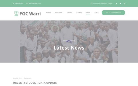 News - Federal Government College, Warri
