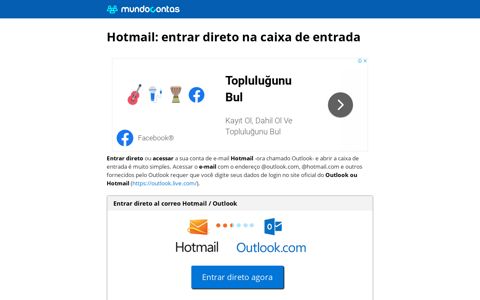 Hotmail ≫ ENTRAR direto na caixa de entrada / minha conta