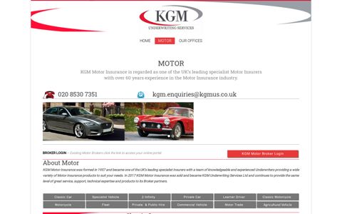 Motor – KGM Underwriting Services