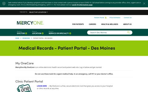 Patient Portal Medical Records - MercyOne