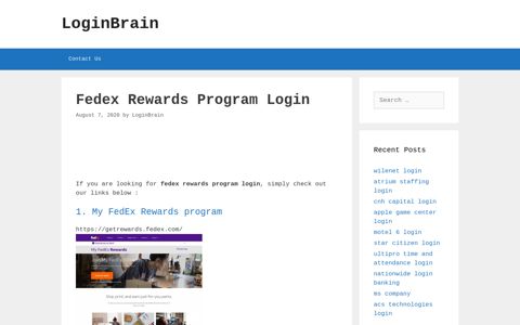 fedex rewards program login - LoginBrain