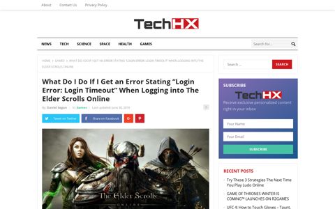 "Login Error: Login Timeout" When Logging into The ... - TechHX