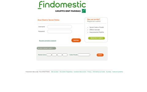 Area Clienti e Servizi Online - Area Clienti - Findomestic
