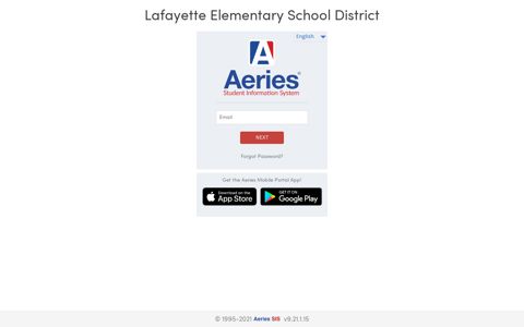 Lafayette Elementary School District - Aeries: Portals