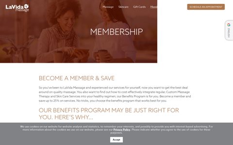 Membership - LaVida Massage - LaVida Massage