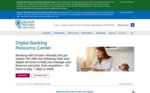 Digital Banking Resource Center | NV Online Banking | GNCU