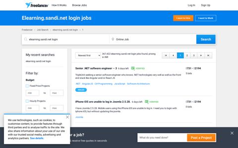 Elearning.sandi.net login Jobs, Employment | Freelancer