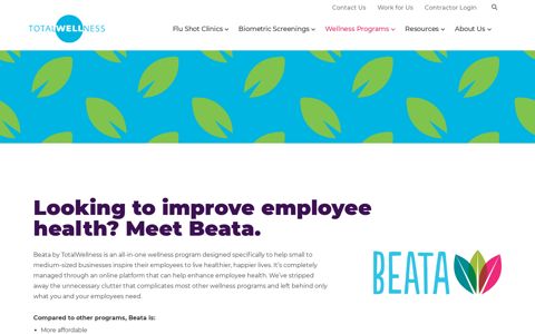 Improve Employee Health | Beata Wellness Portal by ...