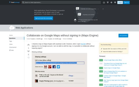 Collaborate on Google Maps without signing in (Maps Engine ...