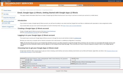 Email, Google Apps @ Illinois, Getting Started with Google ...