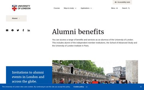 Alumni benefits | University of London