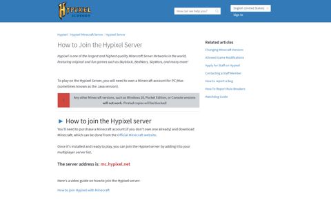 How to Join the Hypixel Server - Hypixel Support