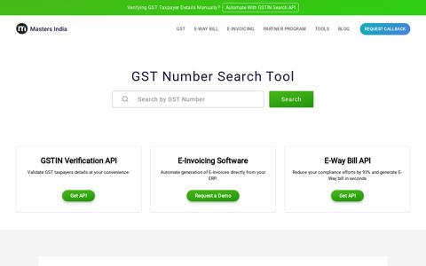 GST Number Search Tool - Verify GSTIN Online - Masters India